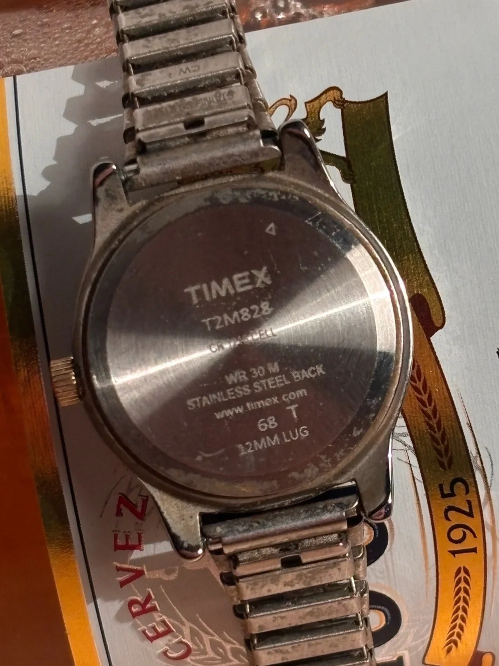 Timex Two-Tone Silver and Gold Mother-of-Pearl Dial Watch